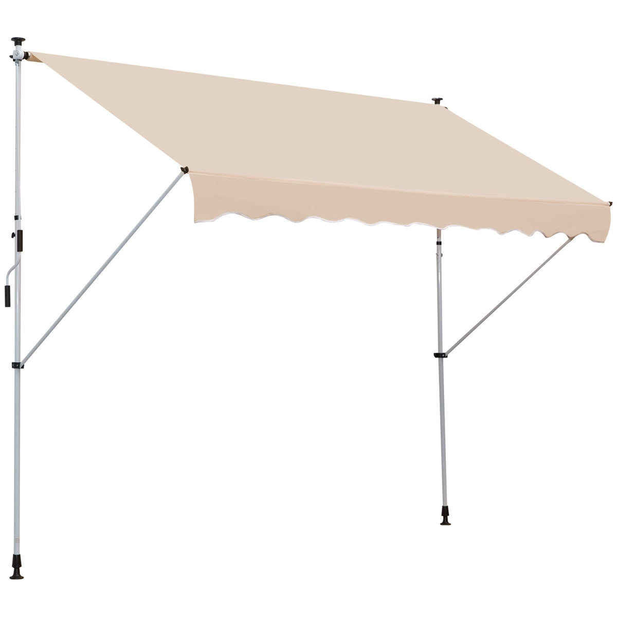 Outsunny 3x1.5m Adjustable Outdoor Aluminium Frame Awning Beige