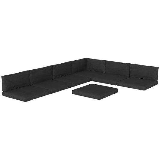 Outsunny Set of 14 Dining Set Cushions - Black