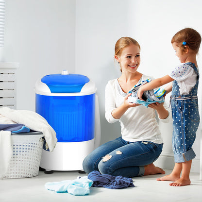 Semi-Automatic Washing Machine with 3 Modes for Apartment-Blue