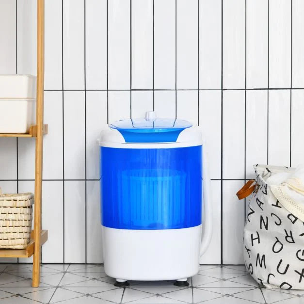 Semi-Automatic Washing Machine with 3 Modes for Apartment-Blue