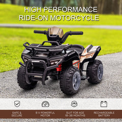 HOMCOM Kids Ride-on Four Wheeler ATV Car with Real Working Headlights for 18-36M