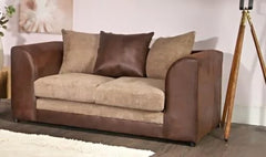 Modern Suite Cord Fabric Corner Sofa - Brown