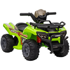 HOMCOM 6V Kids Electric Ride on Car Toddlers Quad Bike All Terrain Vehicle Toy With Music for 18-36 months Green