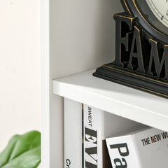 HOMCOM Seven-Cube Bookcase - White Wood Effect