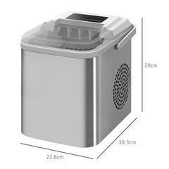 HOMCOM 12kg Compact Ice Machine, with Ice Scoop