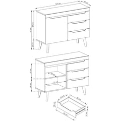 Nordi Sideboard Cabinet 107cm