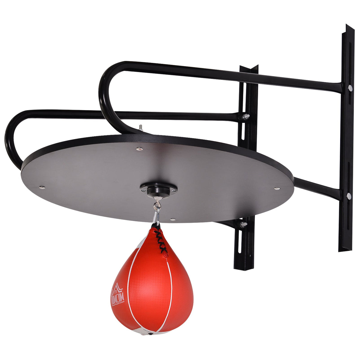 HOMCOM Wall-mounted Punching Ball Height Adjustable Hanging Speedball Platform Set Frame Stand Boxing Sports