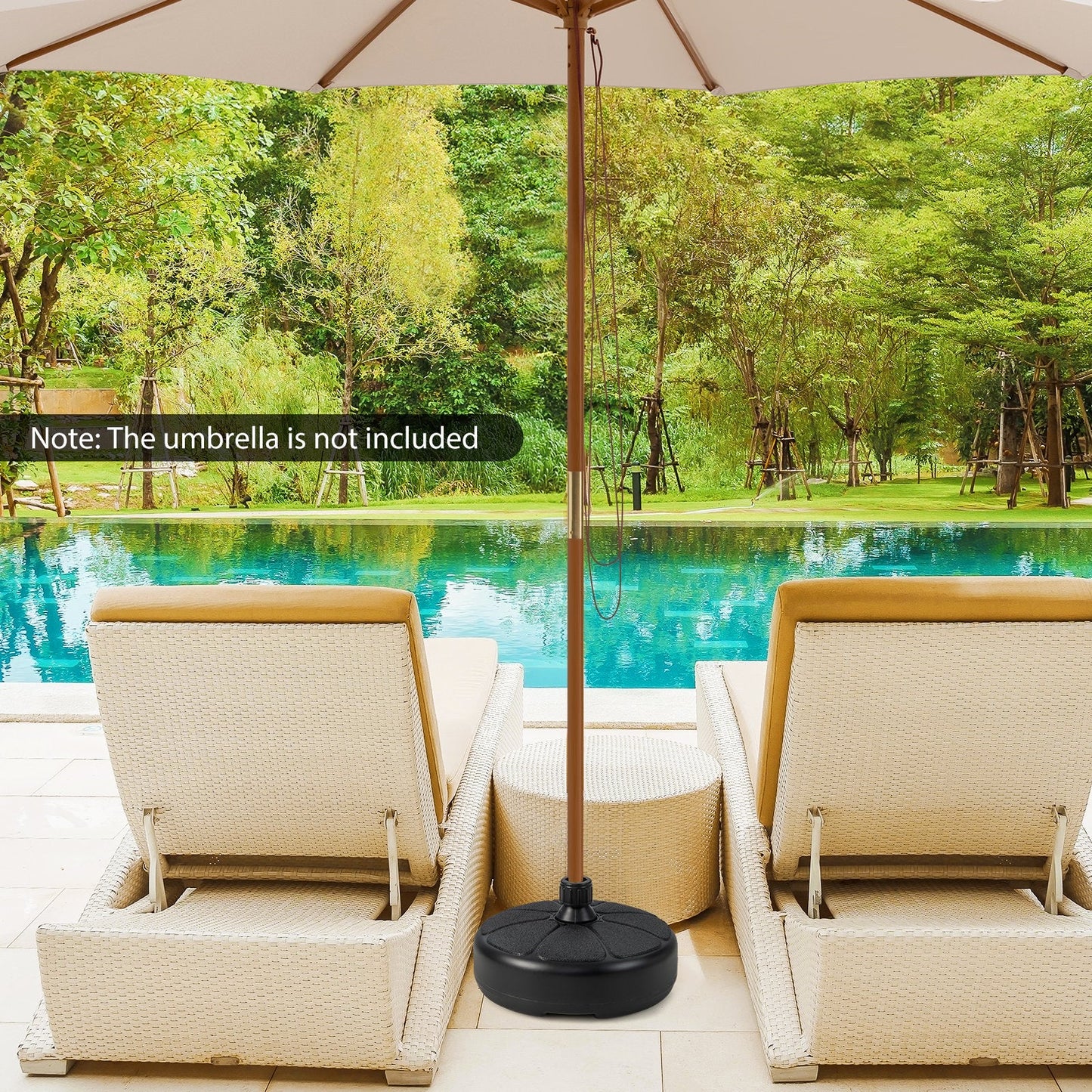 Fillable Round Umbrella Base 1.5inch Umbrella Poles