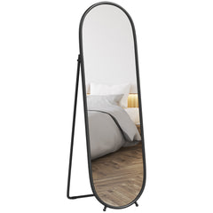 HOMCOM Two-Way Curved Full Length Mirror - Black