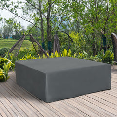 Outsunny 205x192cm Outdoor Garden Rattan Furniture Protective Cover Water UV Resistant Grey