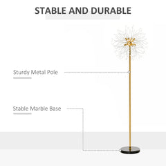 HOMCOM 160cm Dandelion-Crystallite Floor Lamp, with Foot Switch