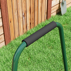 Outsunny 63 L Heavy Duty Water Or Sand Filled â30cm Garden Steel Lawn Roller Drum - Dark Green