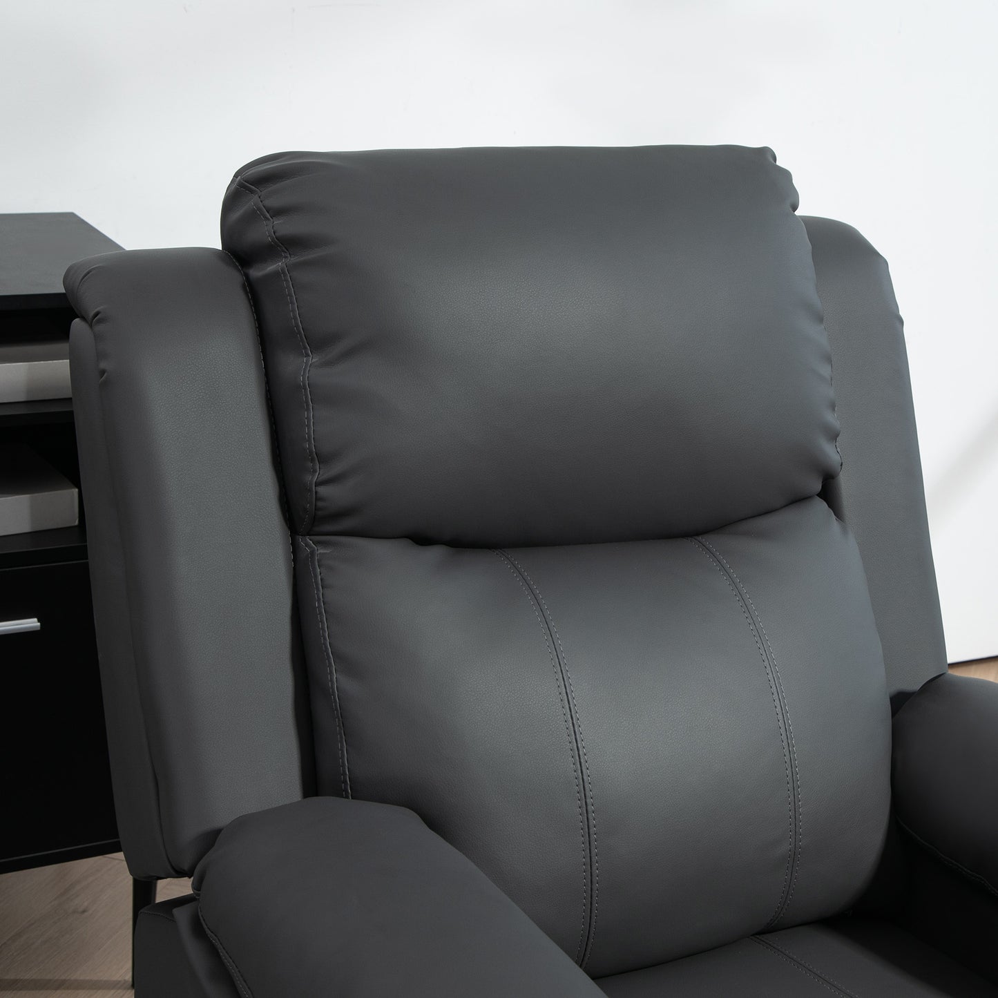 HOMCOM Riser and Recliner Chair with Massage, Heat, Power Lift Recliner Chair for Elderly with Remote Control, Extended Footrest, Dual Side Pockets, Overstuffed Electric Reclining Armchair, Dark Grey
