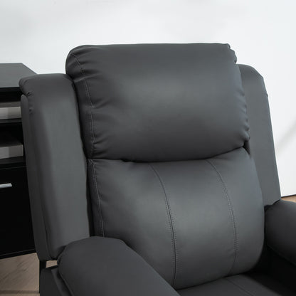 HOMCOM Riser and Recliner Chair with Massage, Heat, Power Lift Recliner Chair for Elderly with Remote Control, Extended Footrest, Dual Side Pockets, Overstuffed Electric Reclining Armchair, Dark Grey