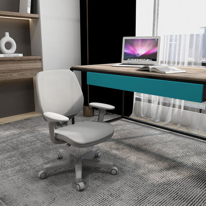 Vinsetto Office Chair, Breathable Mesh Swivel Desk Chair with Adjustable Height and 360 Degree Swivel Security Wheels for Home Office, Study, Grey