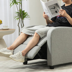 HOMCOM 135√Ç¬∞ Push Back Recliner Armchair, with Footrest - Grey