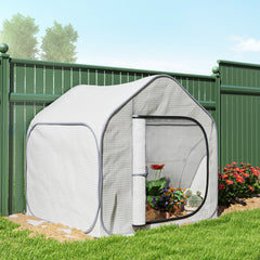 Outsunny 150 x 148cm Pop-Up Greenhouse - White