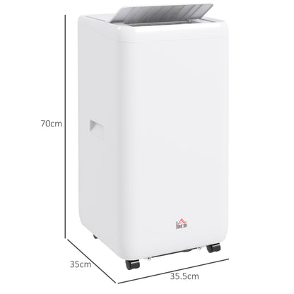 HOMCOM 12000 BTU Mobile Air Conditioner for Room up to 28m√Ç¬≤, with Dehumidifier, Auto & Sleep Mode, 24H Timer, Wheels