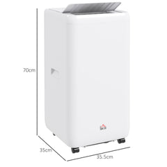 HOMCOM 12000 BTU Mobile Air Conditioner for Room up to 28m√Ç¬≤, with Dehumidifier, Auto & Sleep Mode, 24H Timer, Wheels