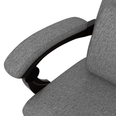 Vinsetto Linen-Look Office Chair, with 160√Ç¬∞ Reclining Back and Footrest - Grey