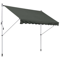 Outsunny 3x1.5m Adjustable Outdoor Aluminium Frame Awning Grey