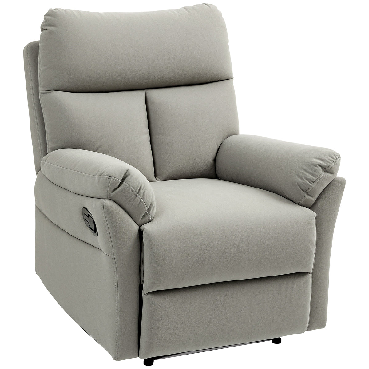 HOMCOM 140√Ç¬∞ Manual Reclining Armchair, with Footrest - Grey