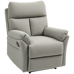 HOMCOM 140√Ç¬∞ Manual Reclining Armchair, with Footrest - Grey