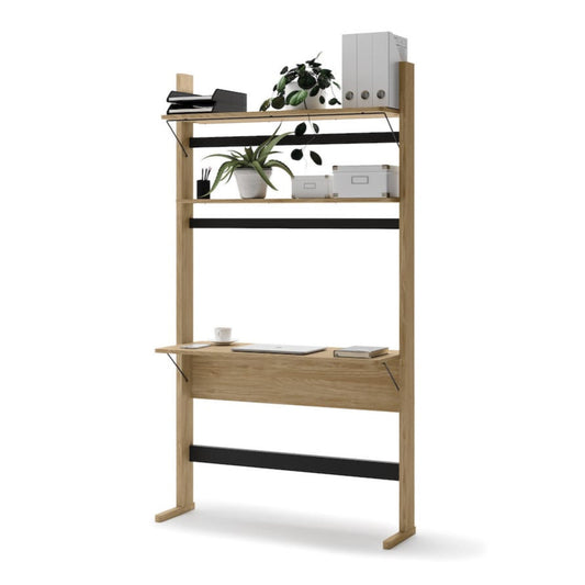 Ollie OL-04 Desk With Bookcase 108cm