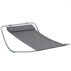 Outsunny Rocking Swing Relaxing Day Bed Outdoor Single Sun Lounger Hammock - Grey