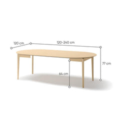 Plot PT-04 Extendable Dining Table 120cm