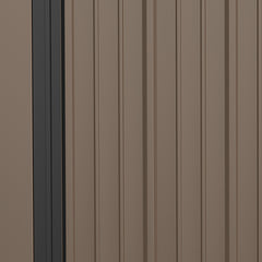 Outsunny 5.3 x 3.1ft Corrugated Steel Garden Shed - Brown