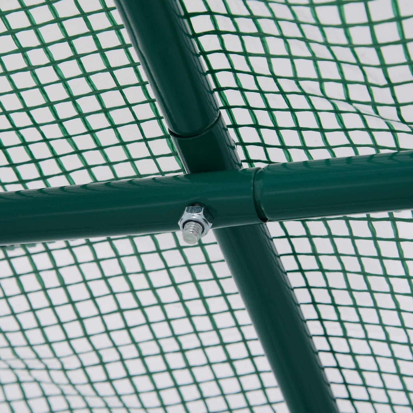 Home Essentials Reinforced Walk in Polytunnel Greenhouse with Roll Up Door, Galvanised Steel Frame and Zipped Door Windows, 2.5 x 2 m