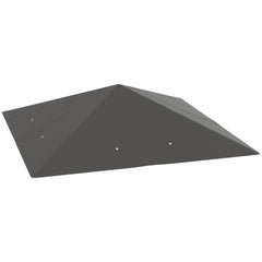 Outsunny 3 x 3(m) Gazebo Canopy Replacement Cover, Garden Gazebo Roof Replacement with Drain Holes, Water Resistant PVC Coating, 370g/√£≈Ω¬°, UPF30+, TOP COVER ONLY, Grey