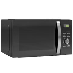 HOMCOM 23L 800W Microwave Oven, Digital Solo Microwave with 5 Power Levels, Automatic Defrost, 8 Auto Cook Menus, 60 Minutes Timer, Clock, Easy Clean, Small Black Microwave