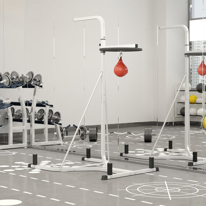 HOMCOM Adjustable Freestanding Speedbag, Punch Bag Hanger, White