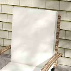 Outsunny 80√Ç¬∞ Reclining Rattan Lounger - White/Brown