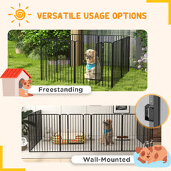 PawHut 100cm 8 Panels Heavy Duty Dog Pen, Pet Playpen for Indoors, Outdoors, Small, Medium, Large Dogs