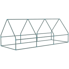 Outsunny Portable Small Polytunnel, Mini Greenhouse with Mesh Windows for Indoor and Outdoor, 240x90x90cm, Green