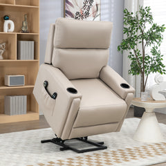 HOMCOM Electric Riser and Recliner Chair, with Massage and Heat - Beige