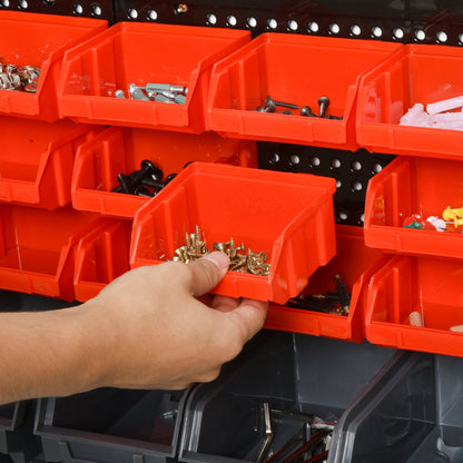 DURHAND 30 Cubbie On-Wall Storage Board Tool Screw Organiser Garage Workshop DIY Container w/ Screw Kit Tool Equipment Tidy