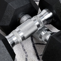 HOMCOM 2x6kg Hex Dumbbells Set Rubber Dumbbells Weight Lifting Equipment Fitness Home Gym