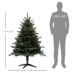 HOMCOM 5ft Artificial Spruce Christmas Tree - Green