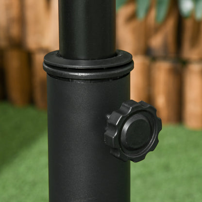 Outsunny Heavy Duty Cement Parasol Base 20kg Round Patio Umbrella Stand Garden Outdoor Shade Holder for Dia. 35mm/38mm/48mm Poles