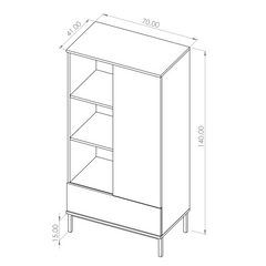 Querty 03 Display Cabinet 70cm