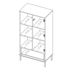 Querty 03 Display Cabinet 70cm