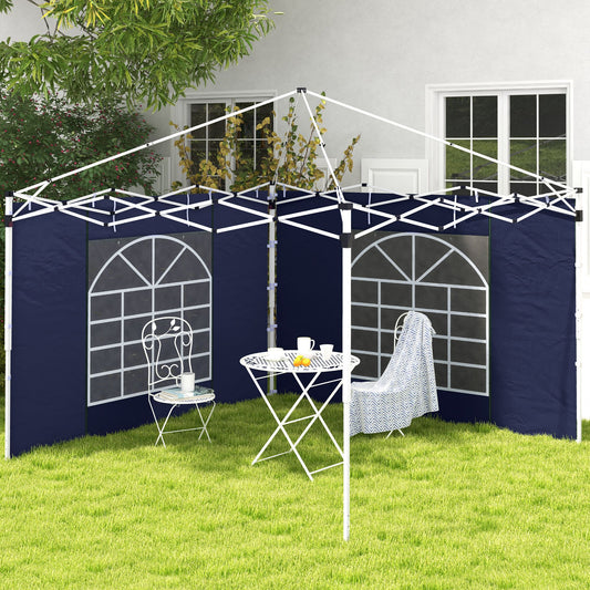 Outsunny Set of Two 195 x 295cm Replacement Gazebo Side Walls - Blue