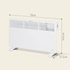 HOMCOM 1500W Convector Heater - White