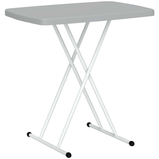 Outsunny Minimal Folding Outdoor Table - Grey/White