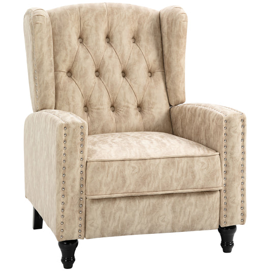 HOMCOM Chesterfield-Style Reclining Armchair - Beige