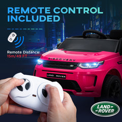 AIYAPLAY Licensed Land Rover Discovery Sport, 12V Kids Ride on Car w/ Remote Control, Lights, Music, Horn, for 3-6 Years, Pink